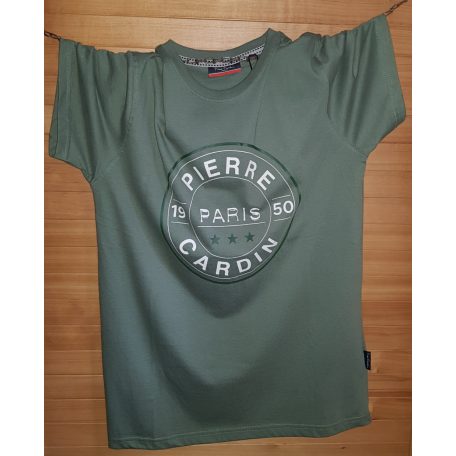 PIERRE CARDIN - khaki zöld póló