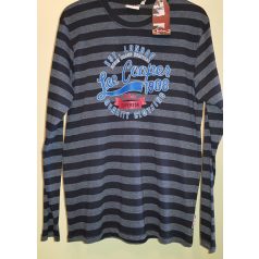 Lee Cooper fekete-szürke csíkos hosszú ujjú póló