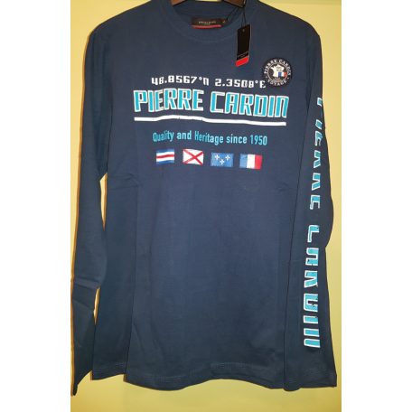 Pierre Cardin sötétkék hosszú ujjú póló