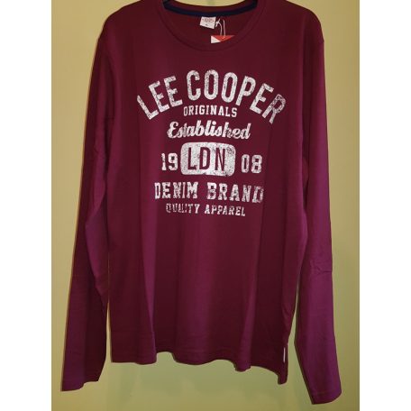 Lee Cooper bordó, mintás hosszú ujjú ing
